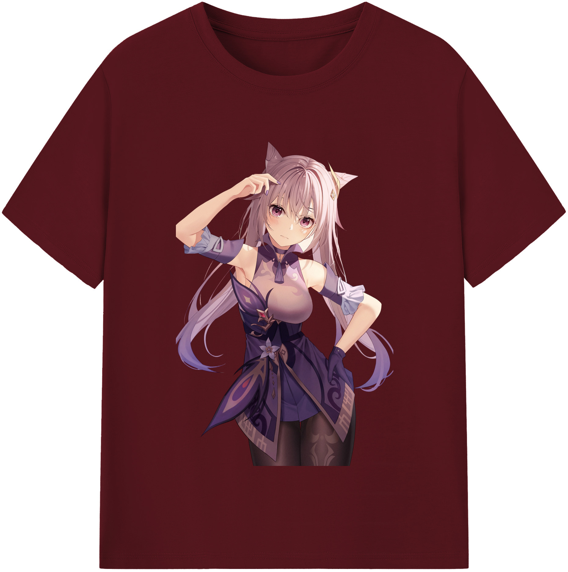 げんし神 刻晴 こくせい genshin Kokusei 綿100％半袖Tシャツ（フロントプリント）